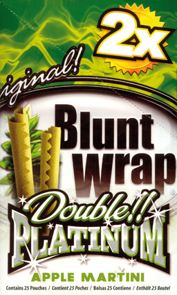 BLUNT WRAP DOUBLE PLATINUM - APPLE MARTINI (GREEN)