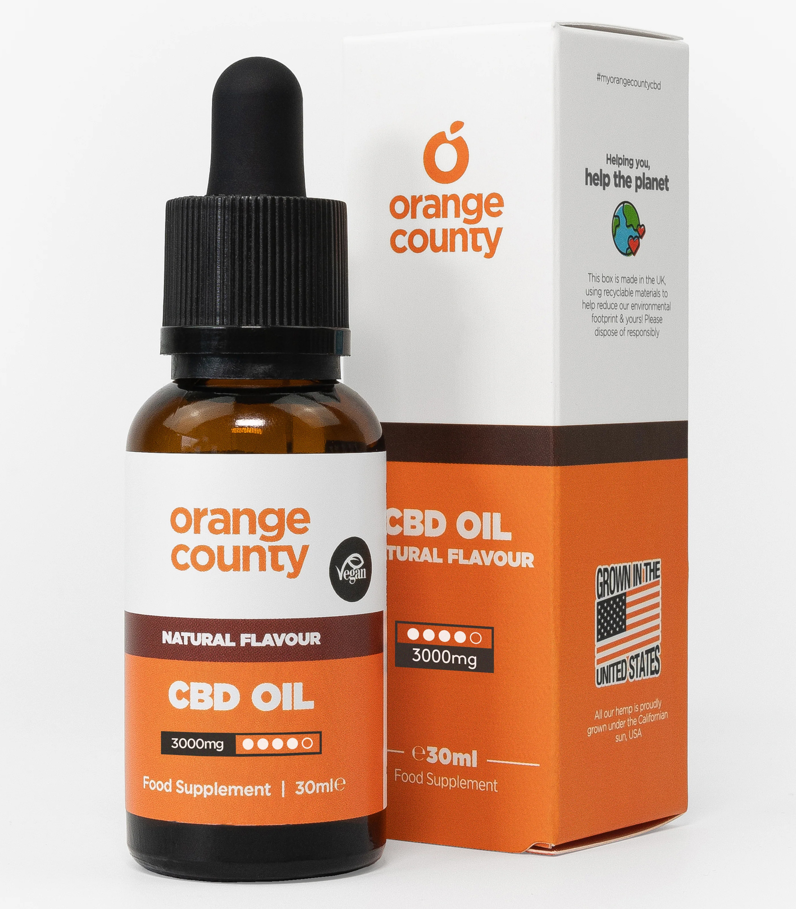 ORANGE COUNTY - 30ml CBD DROPS 3000mg