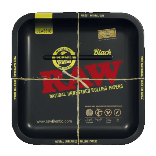 RAW - SQUARE METAL TRAY (BLACK)