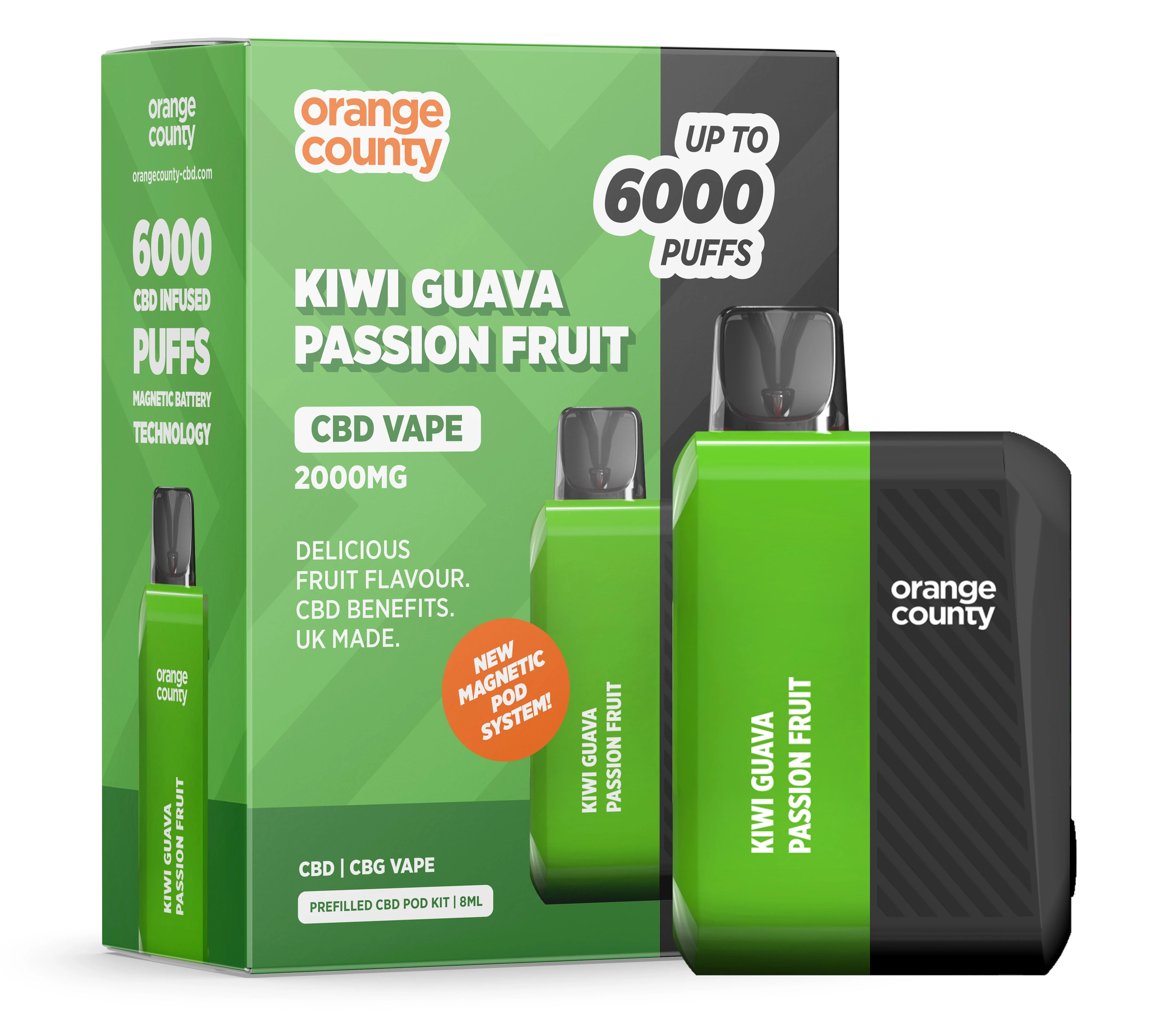 ORANGE COUNTY 2000mg CBD & CBG 6000 PUFF VAPE