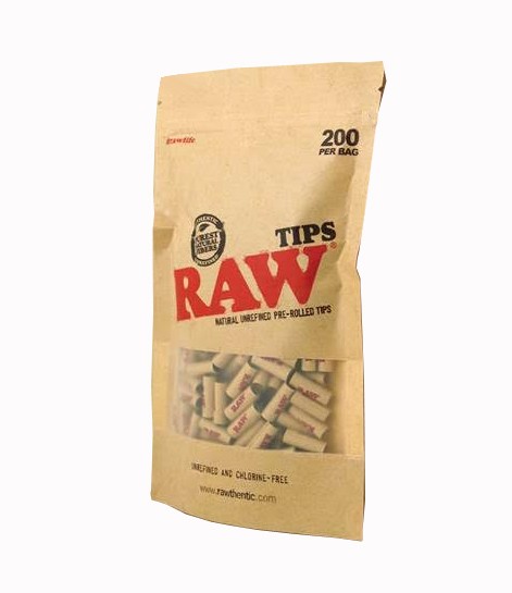 RAW - PREROLLED CARD TIPS (REFILL BAG 200)