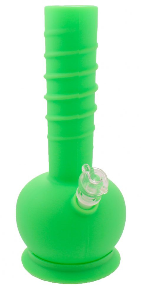 Silicone Round Base Glow in Dark Waterpipe 30cm