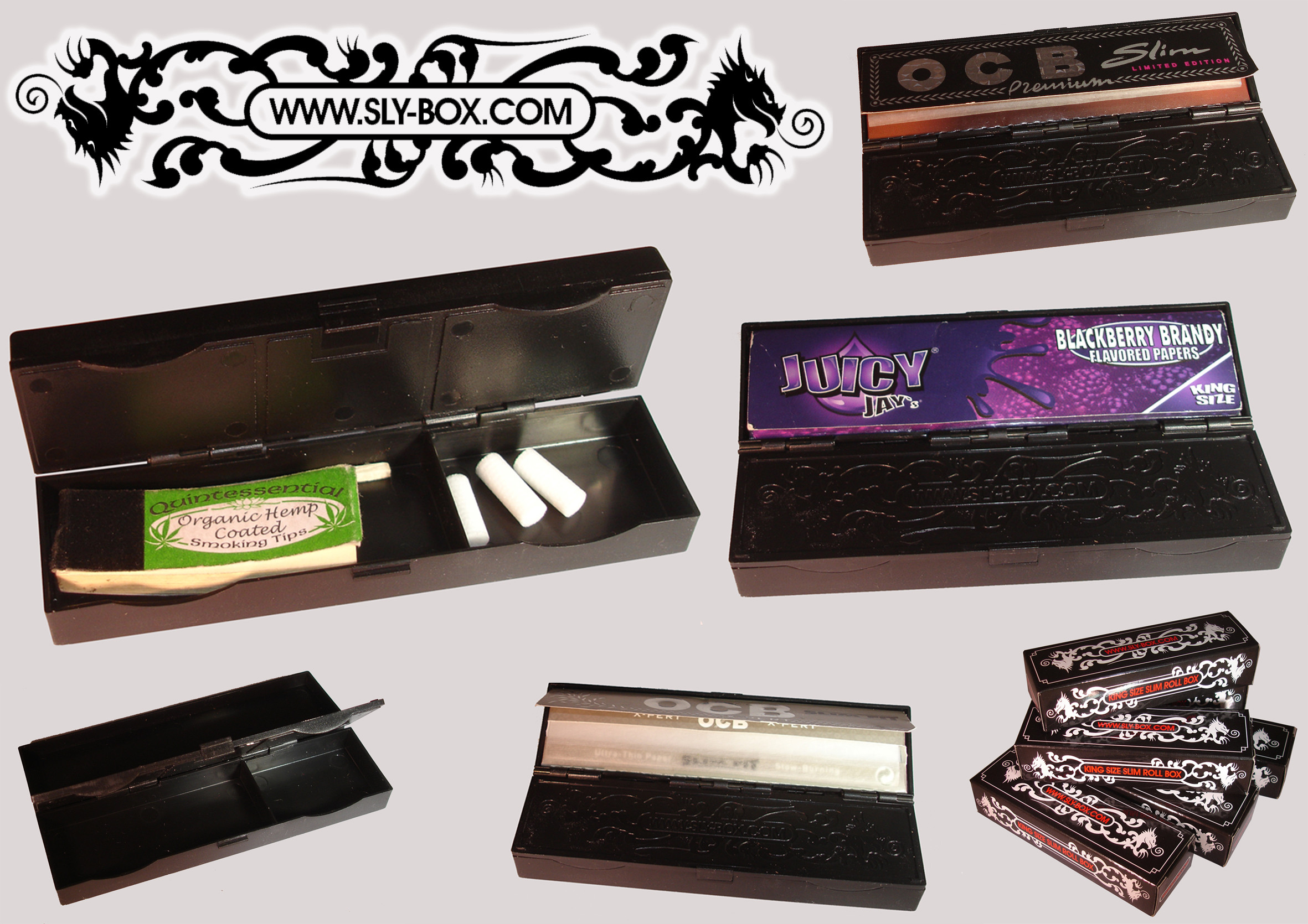 SLYBOX - King Size Slim Roll Box (Inc. Free pack of Raw KS)