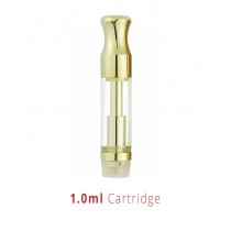 CERAMIC VAPE CARTRIDGE 1ml - Round Tip (Metal Gold)