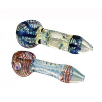 COLOURED TRANSPARENT 3" GLASS PIPE