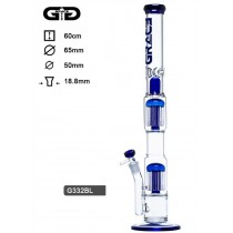 GRACE GLASS - G332BL - DOUBLE PERC BONG 