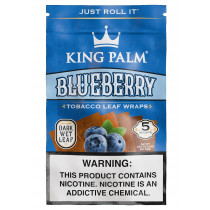 King Palm Tobacco Leaf Wraps - Blueberry (5 Wraps)