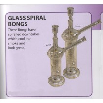 LARGE GLASS SPIRAL BONG - BOXED (M23-LB)