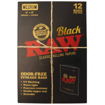 RAW - BLACK MYLAR BAG - MEDIUM 4x6" (PACK 12)