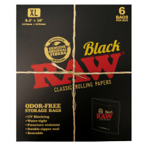 RAW - BLACK MYLAR BAG - X-LARGE 8.5x10" (PACK 6)